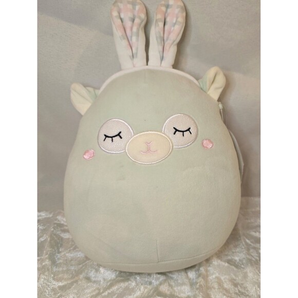 Squishmallows 8” Miley the Teal Llama Easter Bunny Rabbit Ears Plush NEW - Picture 1 of 4